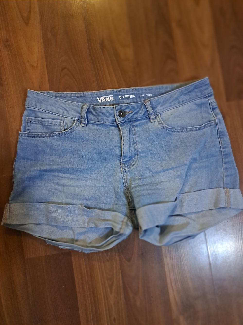 Vans Women's Boyfriend Denim Shorts in Light Blue
